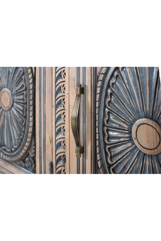 Enfilade 2 portes en teck - 93 x 217 x 49 cm