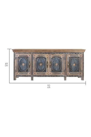Enfilade 2 portes en teck - 93 x 217 x 49 cm