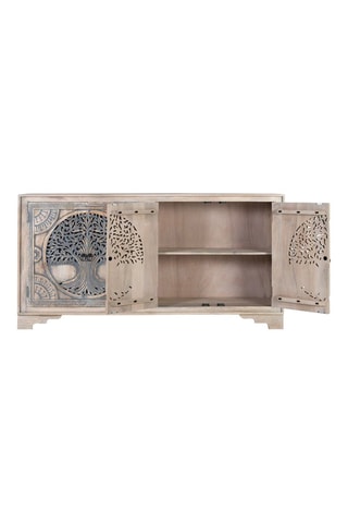 Buffet 4 portes en manguier - 180 x 90 x 40 cm