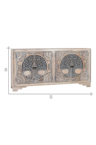 Buffet 4 portes en manguier - 180 x 90 x 40 cm