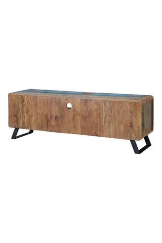 Meuble TV 2 portes en bois recyclé - 160 x 54 x 40 cm