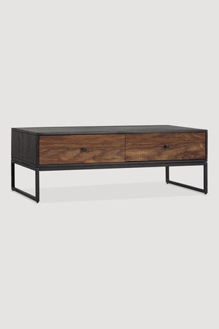 Table basse en bois de rose et manguier - 40 x 110 x 60 cm