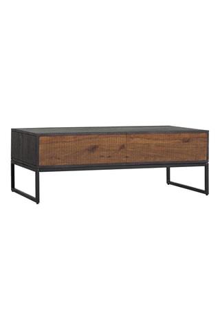 Table basse en bois de rose et manguier - 40 x 110 x 60 cm