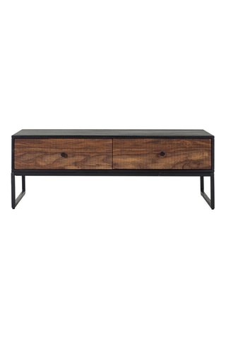 Table basse en bois de rose et manguier - 40 x 110 x 60 cm