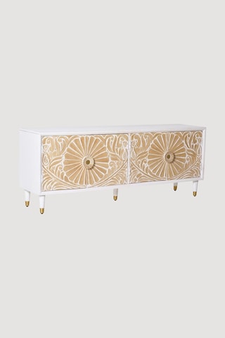 Meuble TV 4 portes en manguier - 170 x 40 x 65 cm