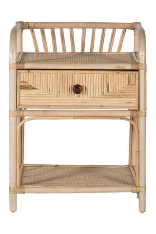 Table de chevet en rotin - 50 x 65 x 40 cm