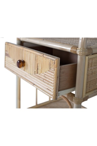 Table de chevet en rotin - 50 x 65 x 40 cm