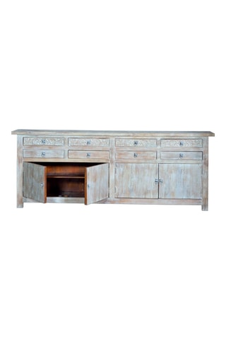 Buffet 4 portes en manguier - 200 x 44 x 100 cm