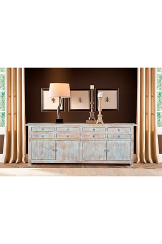 Buffet 4 portes en manguier - 200 x 44 x 100 cm