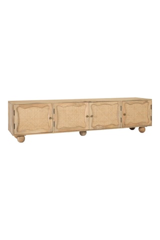 Meuble TV 4 portes en manguier - 200 x 51 x 40 cm
