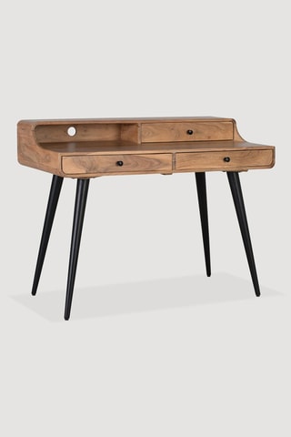 Bureau 3 tiroirs en acacia - 115 x 90 x 60 cm