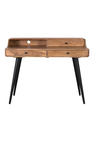 Bureau 3 tiroirs en acacia - 115 x 90 x 60 cm