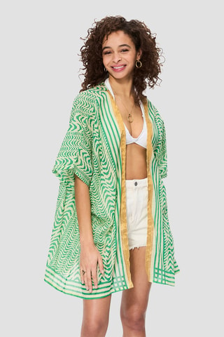 Kimono - Beige en groen