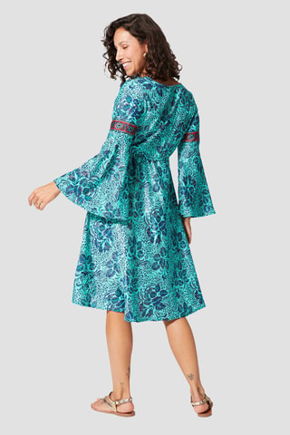 Skaterjurk - Goudkleurig en turquoise