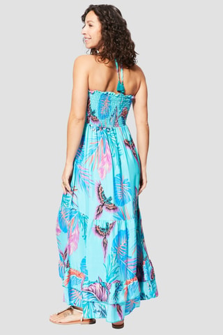 Lange Jurk - Turquoise en groen
