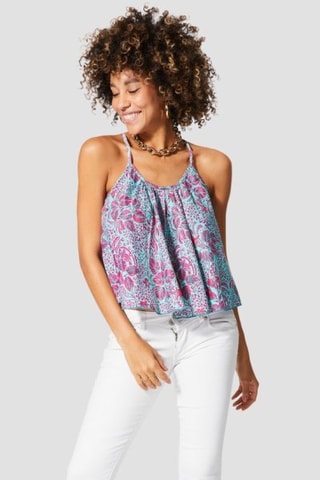 Top - Goudkleurig en roze
