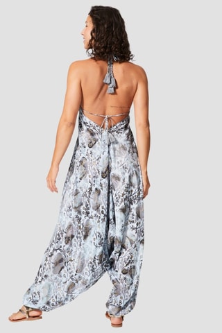 Jumpsuit - Goudkleurig en grijs