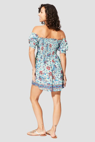 Jurk - Blauw en roze