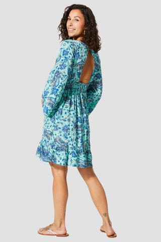 Korte Jurk - Blauw en wit
