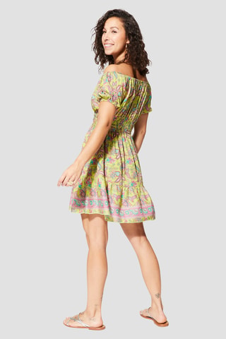 Jurk - Groen en turquoise