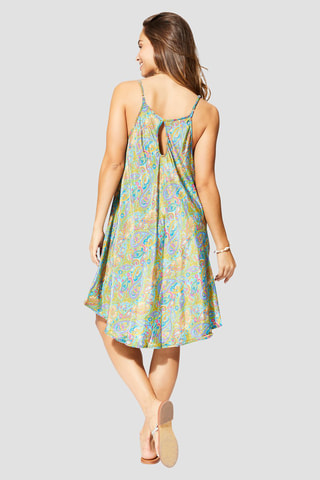 Jurk - Groen en turquoise