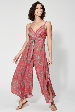 Jumpsuit - Rood en roze