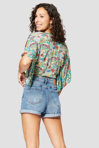 Top - Beige en multicolor