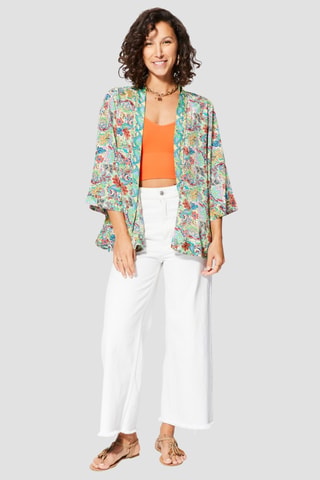 Kimono - Beige en multicolor