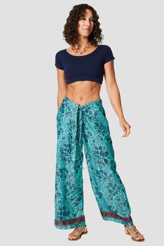 Broek - Goudkleurig en turquoise