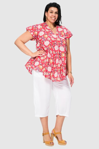 Top - Roze en wit