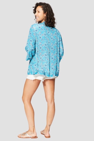 Kimono - Blauw en beige