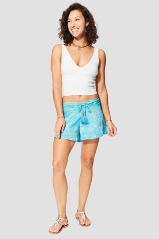 Short - Turquoise en beige