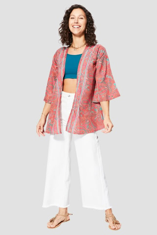 Kimono - Rood en beige