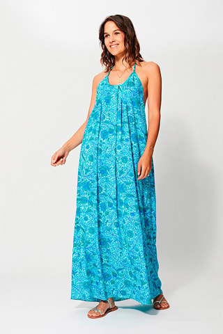 Lange Jurk - Groen en blauw