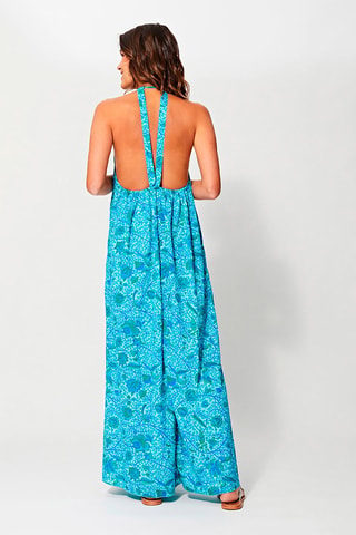 Lange Jurk - Groen en blauw