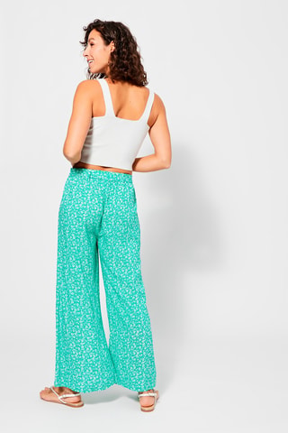 Broek Flare Cut - Groen en wit