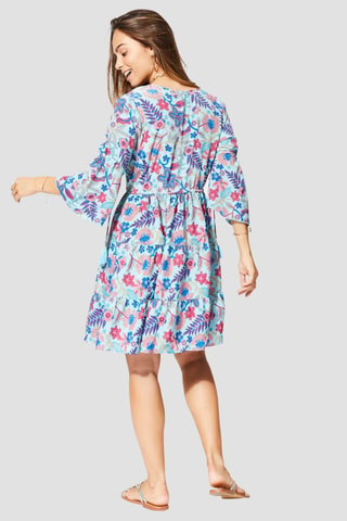 Korte Jurk - Blauw en roze
