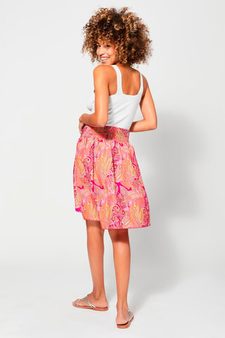 Jupe asymétrique - Orange et rose