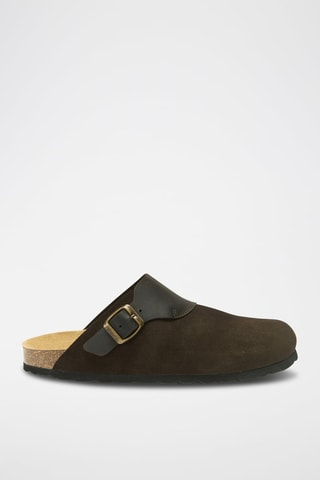 Leren Clogs Dia - Donkerbruin
