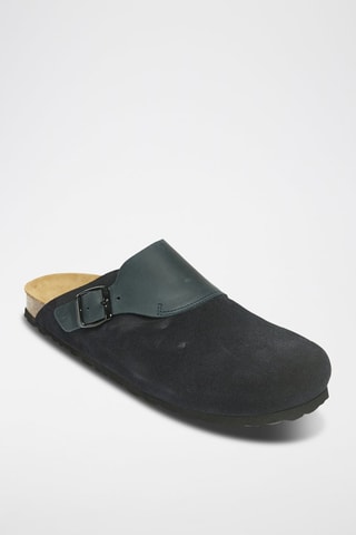 Leren Clogs Dia - Marineblauw