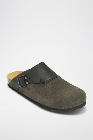 Leren Clogs Dia - Grijs