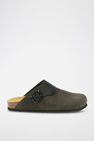 Leren Clogs Dia - Grijs