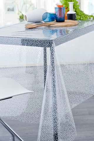 Mantel Micropois - Transparente y blanco