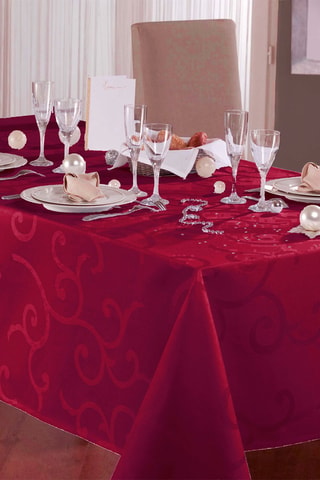 Mantel ovalado Madigan Rojo