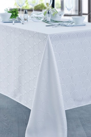 Mantel redondo - Blanco - 180 cm