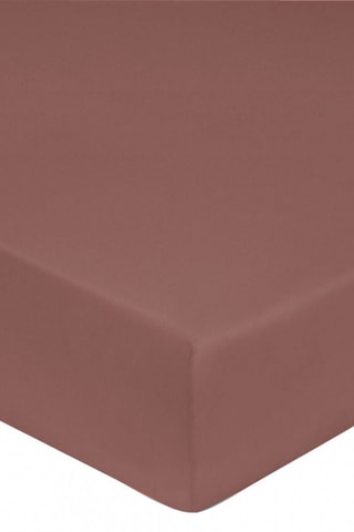 Sábana bajera de satén de algodón 80 hilos/cm² - Rosa