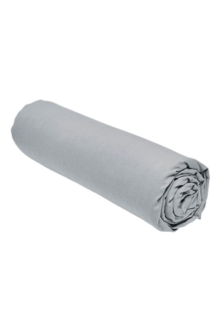 Sábana bajera de algodón 78 hilos/cm² - Acero - Esquina 30 cm