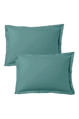 2 fundas de almohada de satén de algodón - Aguamarina -