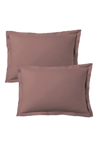 2 fundas de almohada de satén de algodón - Rosa