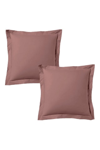 2 fundas de almohada de satén de algodón - Rosa